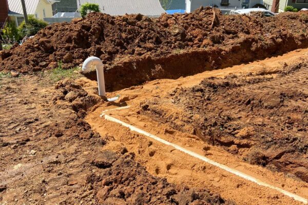 sewer line installation